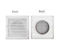 Griglia di copertura dello sfiato Copertura della griglia di ventilazione in plastica Copertura della griglia di ventilazione con alette quadrate inclinate con zanzariera Coperture di ventilazione a p