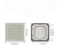 Griglia di copertura dello sfiato Filtro di ventilazione in plastica Filtro for la dissipazione del calore con guarnizione in gomma Scatola di distribuzione Ventola di flusso Griglia di dissipazione d