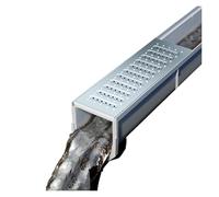 Griglia di drenaggio a troppo pieno, kit di canaletta di drenaggio rivestita in acciaio inox, canaletta di drenaggio for acqua piovana con griglia, canaletta di drenaggio in cemento for interni ed est