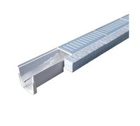 Griglia di drenaggio a troppo pieno, kit di canaletta di drenaggio rivestita in acciaio inox, canaletta di drenaggio for acqua piovana con griglia, canaletta di drenaggio in cemento for interni ed est