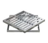 Griglia di Drenaggio in Acciaio Inossidabile con Cornice, Ad Alta Portata per Veicoli e Strade, Uso Interno/Esterno per Cucina e Bagno(201 Stainless Steel,25 * 25 * 2cm)