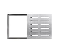 Griglia di Drenaggio in Acciaio Inossidabile con Telaio, Copertura for Fognatura for Canale di Drenaggio for Impieghi Gravosi, Griglia for Acque Piovane Rimovibile for Esterni, Vialetto(35x35x3cm)