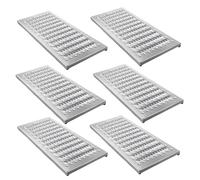 Griglia di drenaggio in acciaio inox,griglia di drenaggio per canalette,griglia di drenaggio a pavimento per cortile,griglia di drenaggio a piastra per canalette pgiardino(6PCS,W40cm/15.74in)