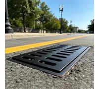 Griglia di drenaggio in ferro duttile resistente per ingressi di veicoli, sentieri e parchi, 50 x 40 x 5 cm, soluzione di drenaggio durevole per aree esterne