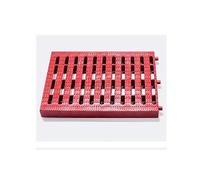 Griglia di drenaggio in plastica, canale di copertura for drenaggio, filtrazione detriti for cucine esterne, for aree residenziali, strade comunali, cinture verdi(Red,250x250x25mm)