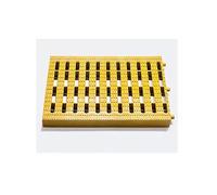 Griglia di drenaggio in plastica, canale di copertura for drenaggio, filtrazione detriti for cucine esterne, for aree residenziali, strade comunali, cinture verdi(Yellow,300x250x25mm)