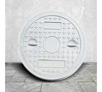 Griglia di drenaggio in plastica, Copertura for accesso alla fogna multicolore 12 pollici(Blanc)