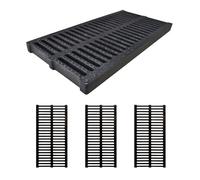 Griglia di drenaggio in plastica, Griglie di scarico for trincee in plastica polimerica for uso esterno in garage nel patio - Dimensioni multiple(20 x 3cm (7 7/8"x1 1/8"))
