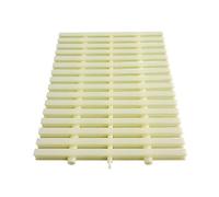 Griglia di drenaggio per Piscina Esterna, griglia in plastica Antiscivolo, Raccordo per Canale di drenaggio a Tre Fori, Portata 250 kg, 18 cm, Confezione da 2