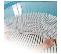 Griglia di drenaggio per piscine di alta qualità, copertura per scarico del pavimento in plastica PP resistente, 6 griglie per griglia per piscine interne/esterne, dimensioni 20 x 100 cm, soluzione