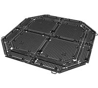 Griglia di Fondo per Compostiera da Giardino 80x80 cm in Plastica Nera