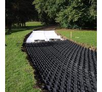 Griglia di ghiaia, griglia di terra spessa 2 pollici, griglia stabilizzatrice di ghiaia for stabilizzatore di ghiaia for parcheggi con traffico leggero, pendenza, giardino(6x7m/19.7x23ft)