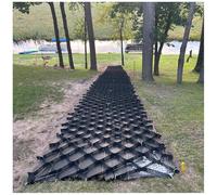 Griglia di ghiaia permeabile per sentieri della riva del fiume, 10 picchetti inclusi (10 cm di altezza 3 x 10 m) per vialetti e vialetti da giardino, rete di controllo del fango, soluzione ecologica