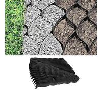 Griglia di ghiaia permeabile per vialetti, vialetti e sentieri, tappetini pieghevoli a nido d'ape per ghiaia per pendii del parco GeoTextile incluso (3 m x 4 m)