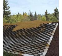 Griglia di ghiaia resistente per ghiaia di piselli, 5,1 cm di altezza, stabilizzatore del suolo e griglie di controllo del fango, per vialetti, vialetti, parcheggi e muri di sostegno (2 x 10 m)