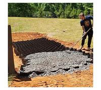 Griglia di ghiaia tagliabile per giardino e capannone, griglia di stabilizzazione del terreno resistente per parcheggi e vialetti, altezza 5,1 cm, 5 x 10 m, elevata capacità portante