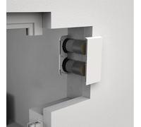 Griglia di protezione dalle intemperie DUO Bianca, Kit di installazione prefabbricato Slim per interni LAD select DUO con 60 m³/h di Aereco - 200098