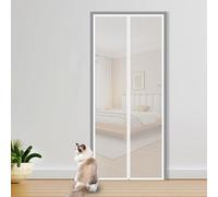 Griglia di protezione Gatto porta schermo per gatti per il balcone, per il soggiorno, la camera da letto, la cucina, la terrazza, il cane, la porta a rete con chiusura lampo 90x210cm