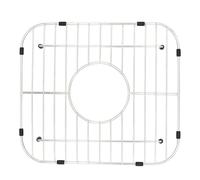 Griglia di protezione per lavello in acciaio inossidabile 304, 30 x 33,5 cm, con foro centrale, non necessita di installazione, facile da pulire, organizzazione del lavello della cucina