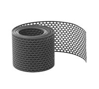 Griglia di protezione per uccelli 5m x 80mm, Nero Griglia di gronda in PVC, nastro di ventilazione per una ventilazione ottimale della facciata e del tetto