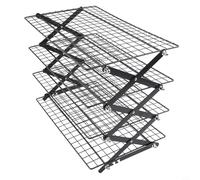Griglia di raffreddamento impilabile a 234 livelli per la cottura, scaffale pieghevole per arrosti multi livello con ripiani in ferro per un raffreddamento efficiente e organizzato (quattro strati)