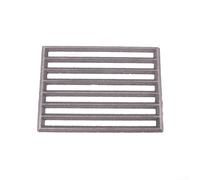 Griglia di ricambio quadrata in ghisa, ferro resistente di lunga durata, favorisce un flusso d'aria uniforme per un'efficiente emissione di calore e riduzione del fumo (21,5 x 16 cm)