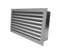 Griglia di Ripresa Portafiltri Brofer Ad Alette Fisse Inclinate 45° passo 25 mm Con Controtelaio Removibile Varie Misure