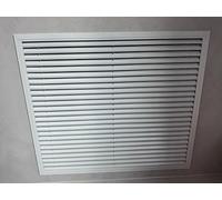 Griglia di ritorno dell'aria in alluminio da 1 mm con lamelle angolate a 45°, installazione con clip a molla a scatto for la copertura della presa d'aria(24x24in/60x60cm)