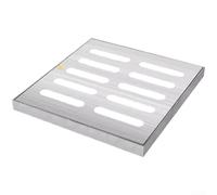 Griglia di scarico a pavimento in acciaio inox resistente alla ruggine, copertura per giardini, parcheggi, terrazze e drenaggio resistente (250 x 250 mm)