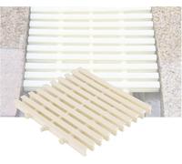 Griglia di scarico anti-vortice resistente, 10 pezzi, filtro beige per canali di drenaggio della doccia (larghezza 25 cm) per ponti e fognature, durevole e facile da installare