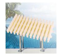 Griglia di scarico antiscivolo per piscina, griglia fognaria giuntabile per piscina fuori terra e doccia da balcone, 20 x 100 cm, colore osso, 5 pezzi, soluzione di drenaggio durevole