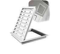 Griglia di scarico aria/HVAC con porta a cerniera in lega di alluminio, presa d'aria antipioggia a parete for uso domestico/commerciale(100x25cm/39.4x9.9")