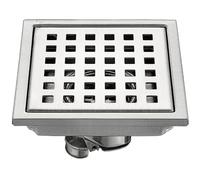Griglia di scarico for pavimento doccia quadrata anti-odore, coperchio rimovibile, griglia di scarico, filtro di scarico, griglia di scarico, filtro di scarico in acciaio inox(110x110 Deep Water)