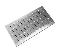 Griglia di scarico in acciaio inox per cucina, cortile e vialetto, 15 x 30 cm, griglia di drenaggio in metallo, per bacini di scarico interni ed esterni, soluzione di drenaggio da incasso durevole