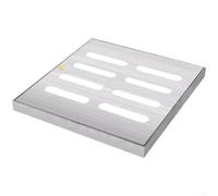 Griglia di scarico in acciaio inox per uso esterno in giardini e parcheggi, progettata per soluzioni di drenaggio dell'acqua piovana di lunga durata (150 x 150 mm)