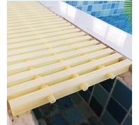 Griglia di scarico per piscina, Griglia di drenaggio in plastica ABS for piscina, larghezza 15-30 cm, confezione da 2-12 pezzi(18x100cm,12 PCS)