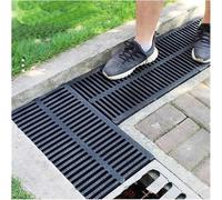Griglia di scarico resistente in polimero per giardino, patio e parcheggi, facile da tagliare e installare, 50 x 50 cm, soluzione di drenaggio durevole