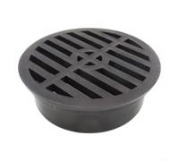 Griglia di scarico rotonda 3 4 pollici plastica resistente alle intemperie | Adatto per tubi da 3 e 4 pollici, plastica resistente alle intemperie, previene intasamenti causati dalle foglie