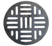 Griglia di Scarico Rotonda in Ghisa, Chiusino Pozzetto Tombino, Resistente Griglia di Scolo, Filtro di Scarico Esterno per Cortile, Vialetto, Giardino(60cm/24in)