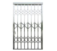 Griglia di sicurezza in acciaio inox, cancello scorrevole pieghevole retrattile con doppi pannelli, design antieffrazione per patio, balcone, ingresso e uso commerciale