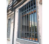 Griglia di sicurezza per finestre a fisarmonica, con serratura, resistente alle intemperie, cancello pieghevole per la prevenzione degli incidenti, protezione di sicurezza regolabile