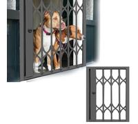 Griglia di sicurezza pieghevole per cani di taglia grande, rete di sicurezza regolabile per case e cantine, griglia pieghevole antifurto per scivolare, protezione per animali domestici e difesa contro
