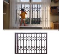 Griglia di sicurezza regolabile per finestre, resistente alle intrusioni, pieghevole, barriera di sicurezza per la casa, adatta per altezze 155180 cm, 100 x 150 cm