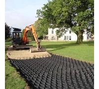 Griglia di stabilizzazione del terreno, 2,7 x 5,2 m, griglia di ghiaia spessa 5,1 cm per vialetti, supporto per pendenze, resistenza alla trazione, 855 kg/Sq, sistema a celle geografiche per il