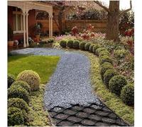 Griglia di stabilizzazione della ghiaia spessa 5,1 cm, per vialetto, patio, camper, parcheggio e giardino, griglia pieghevole per una facile espansione e supporto in pendenza, soluzione paesaggistica