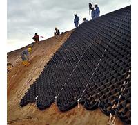 Griglia di stabilizzazione per vialetti in ghiaia, Geocell Grid Stabilizzazione del suolo Controllo dell'erosione Nero Dimensioni multiple(600cm x 700cm (236in x 276in))