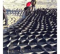 Griglia di stabilizzazione per vialetti in ghiaia, Griglia Geocell for stabilizzazione della ghiaia e controllo dell'erosione, 2 pollici, nera, diverse misure(400cm x 900cm (157in x 354in))