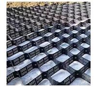 Griglia di stabilizzazione resistente da 10 cm per parcheggi in ghiaia e cemento con 10 punte in metallo - Base per pavimentazione nera per cantieri inclinati Dimensioni: 3/6,5/10/13/16/19,7 piedi