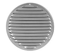 Griglia di ventilazione Ø 200 mm, colore grigio, con protezione dagli insetti, rotonda, in metallo, dimensioni esterne: 240 mm.