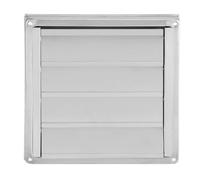 Griglia di Ventilazione 100 mm in Acciaio Inox, Quadrata per Parete, Estrattore Aria, Sfiatatoio per Asciugabiancheria e Ventilatore di Scarico